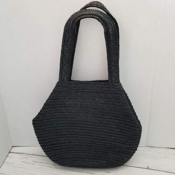 Worthington Handbags - Worthington Black Wheat Straw Bag Purse